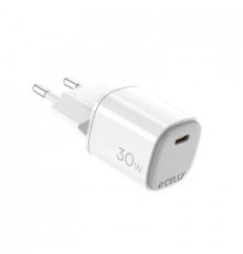 მობილურის დამტენი  CELLY 30W GaN Wall charger White