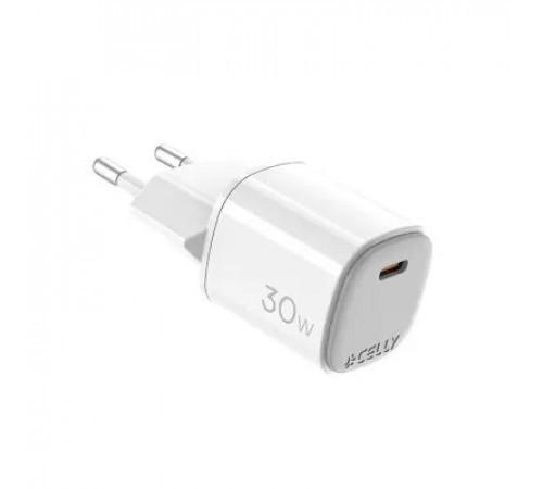მობილურის დამტენი CELLY 30W GaN Wall charger White მობილურის დამტენი CELLY 30W GaN Wall charger White