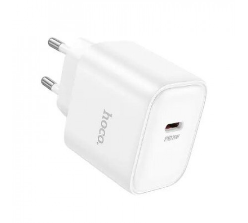 მობილურის დამტენი HOCO DC71 PD25W Charger Type-C White მობილურის დამტენი HOCO DC71 PD25W Charger Type-C White