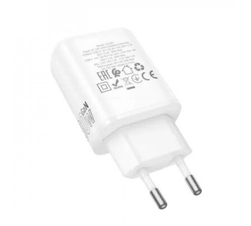 მობილურის დამტენი HOCO DC107 A White