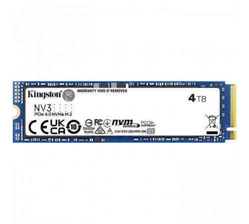 მყარი დისკი KINGSTON SNV3S/4000G 4TB M.2 2280 Internal PCI Express NVMe