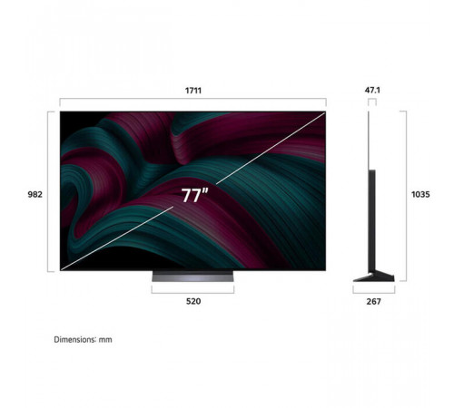 ტელევიზორი LG TV 77''(195cm) OLED77C5RLA.AMCN ტელევიზორი LG TV 77''(195cm) OLED77C5RLA.AMCN