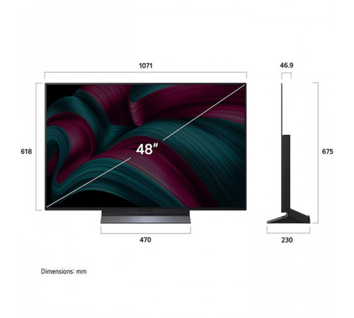 ტელევიზორი LG TV 48''(122cm) OLED48C5RLA.AMCN ტელევიზორი LG TV 48''(122cm) OLED48C5RLA.AMCN