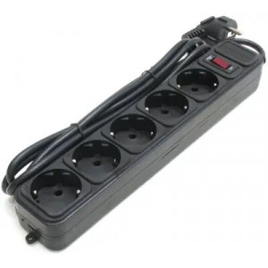 დენის გამანაწილებელი  GMB  5outlets SPG3-B-10C black   3m
