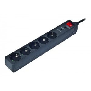 დენის გამანაწილებელი  GMB  5outlets SPG5-C-5 black   1.5m