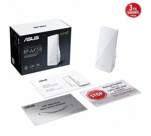 სვიჩი Asus Rp-Ax58 Network Transmitter White 10, 100, 1000 Mbit/S სვიჩი Asus Rp-Ax58 Network Transmitter White 10, 100, 1000 Mbit/S