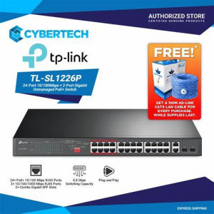 სვიჩი TP-link TL-SL1226P 24-Port 10/100Mbps