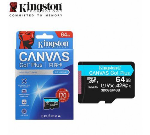 ფლეშ მეხსიერება Kingston Canvas Go Plus 64GB ფლეშ მეხსიერება Kingston Canvas Go Plus 64GB
