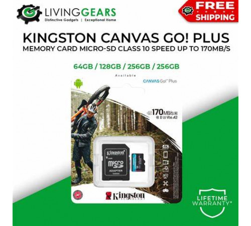 ფლეშ მეხსიერება Kingston Canvas Go Plus 64GB ფლეშ მეხსიერება Kingston Canvas Go Plus 64GB