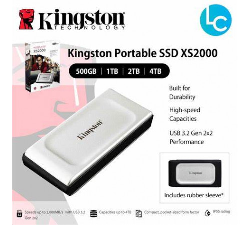 გარე მყარი დისკი KINGSTON XS2000 External Solid State Drive (SSD) 500GB